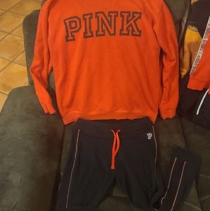 PINK sweater and leggings set